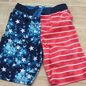 Patriotic Star and Stripe Swim Shorts